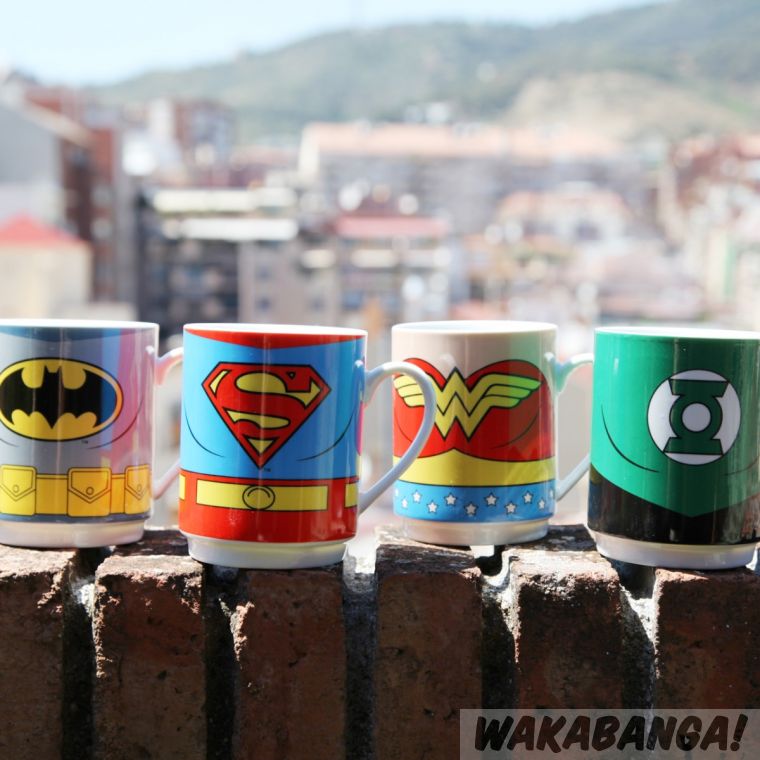 Oficial DC Comics Liga De La Justicia Taza de cerámica y tazón de fuente Desayuno Set en Caja De Regalo 