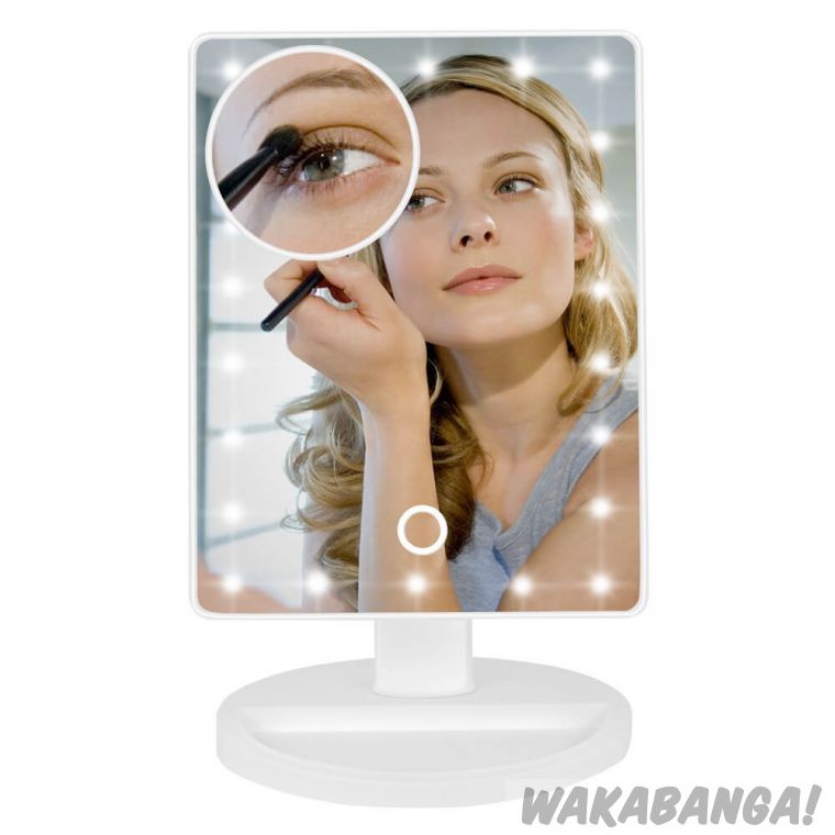 Espejo tocador luces regulables con espejo lupa x10 - Wakabanga