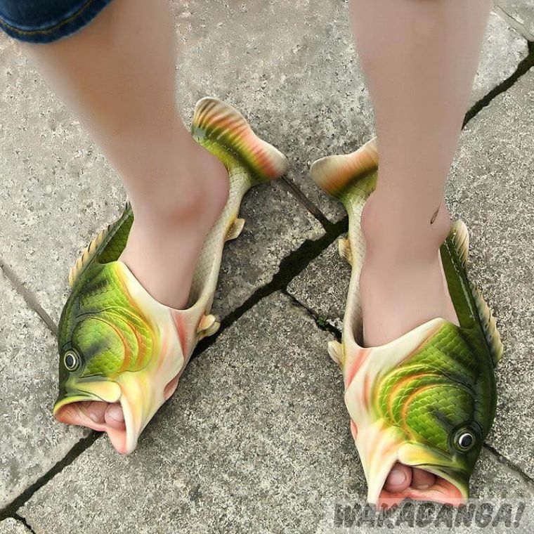 Sandalias pez verde -