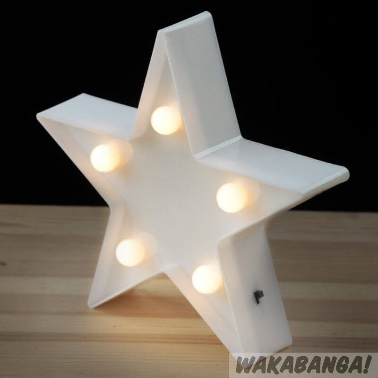 Verde carne social Lámpara decorativa LED estrella pequeña - Wakabanga