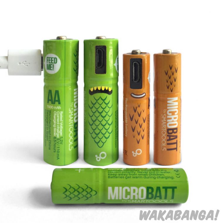 Pilas recargables USB Microbatt - Wakabanga