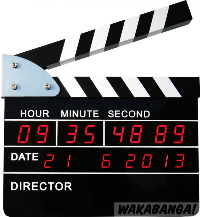 Reloj despertador claqueta de cine - Wakabanga