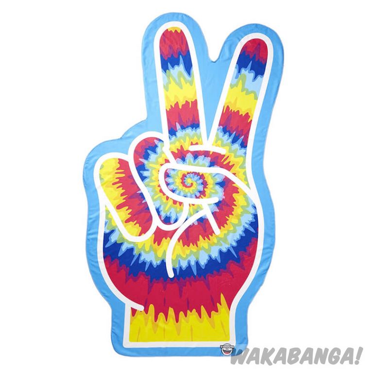 sequía sentido común Medieval Toalla símbolo de la Paz hippie gigante - Wabanga