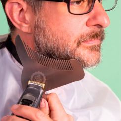 Beard Buddy plantilla de metal Retoque barba con 8 funciones