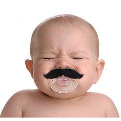 Chupete con bigote para bebé
