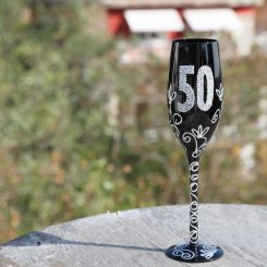 Copa de Champagne negra 50