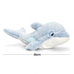 Delfín de peluche 35 cm de tonos azulados