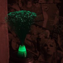 Lámpara mini de fibra verde