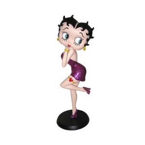 Figura Betty Boop beso vestido violeta