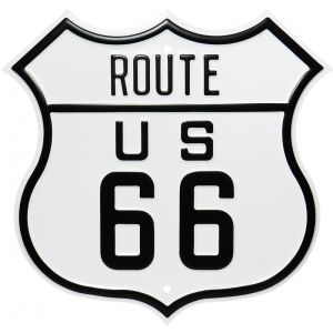 Placa de acero galvanizado de la Route 66