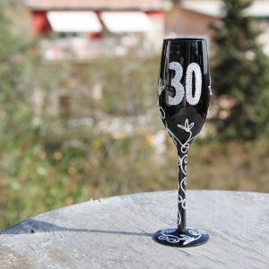 Copa de Champagne negra 30