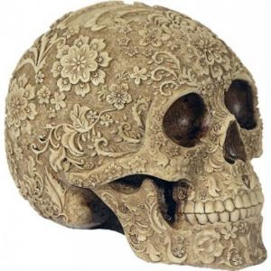Figura decorativa Cráneo Flores 