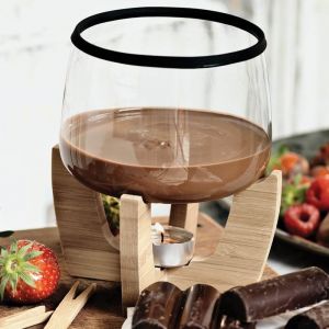 Set de Fondue de chocolate diseño "Cocoa" con vela