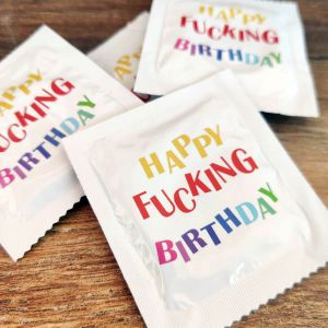 Condón, preservativo Happy Fucking Birthday