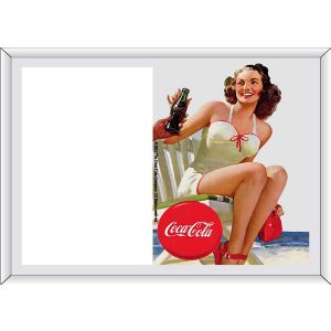 Portafotos serigrafiado Coca-Cola modelo chica