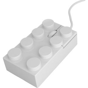 Ratón ordenador brick blanco