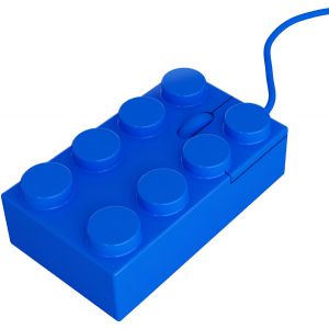 Ratón ordenador brick azul
